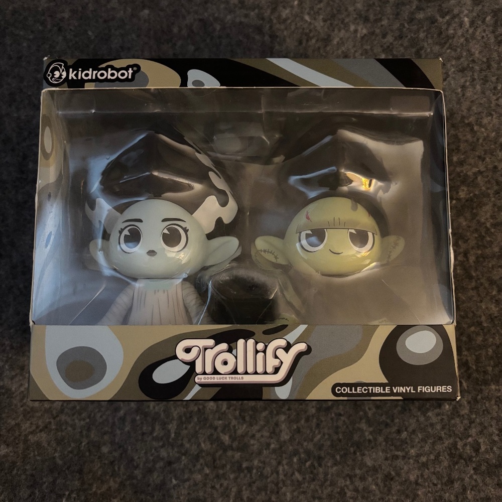 KIDROBOT 2023 Bride of Frankenstein Trollify Vinyl Figure Set